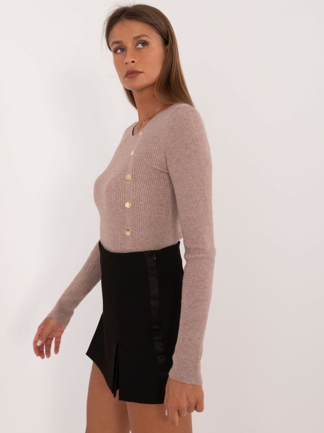 Eleganter beiger Pullover