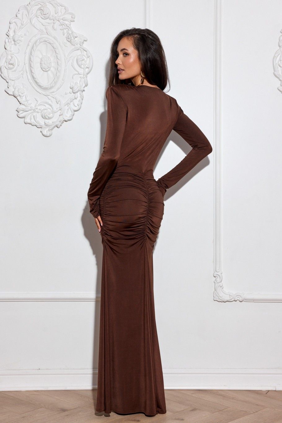 Maxikleid in Braun