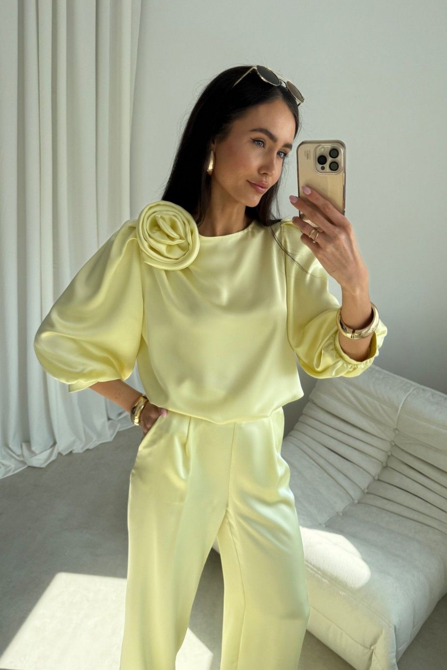 Gelbe Bluse Giana