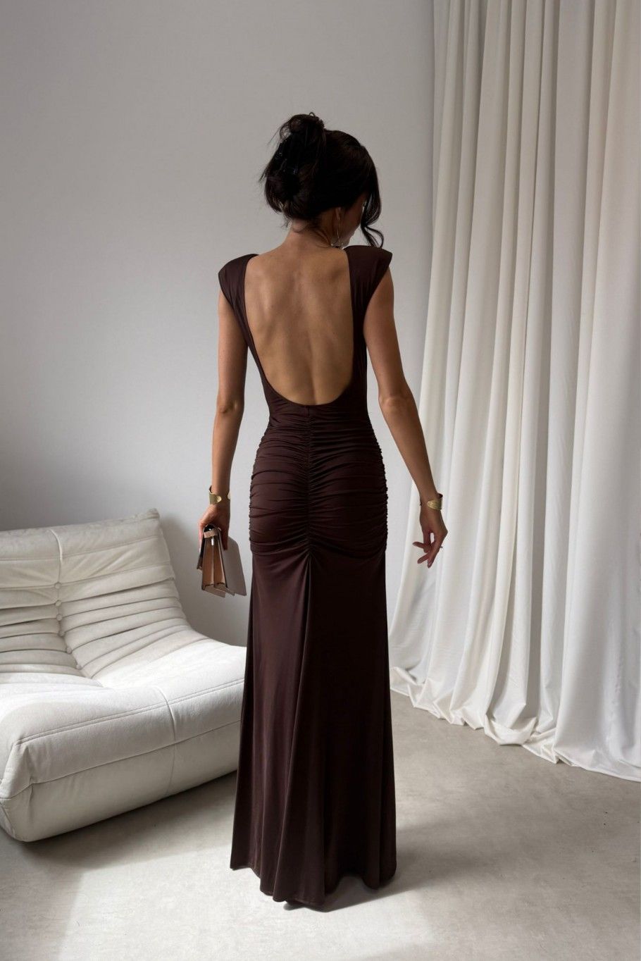 Maxikleid in Braun Aurelia