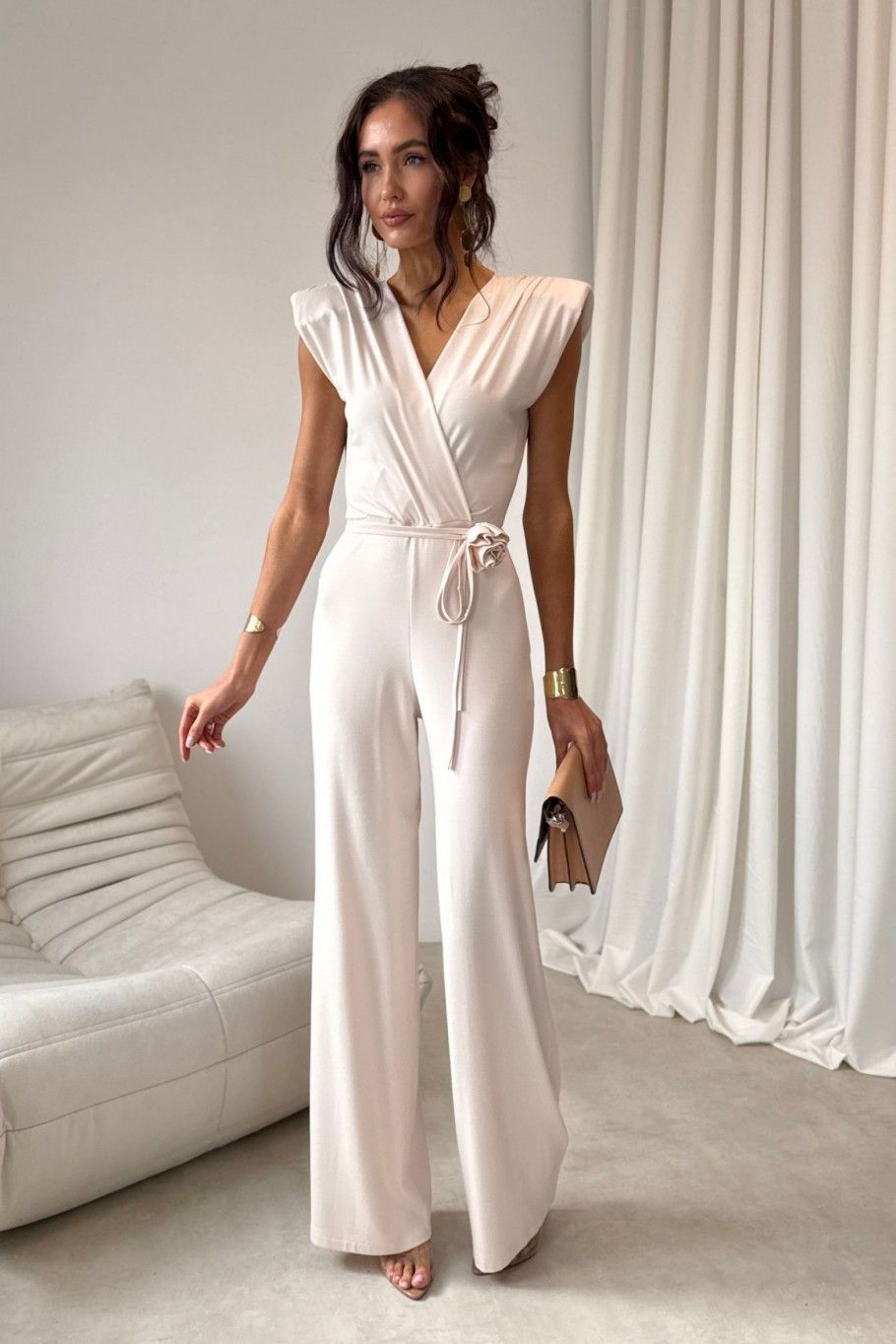 Vanillefarbener Jumpsuit Lunaria