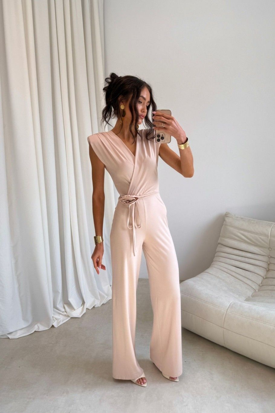 Lunaria Jumpsuit in hellem Beige