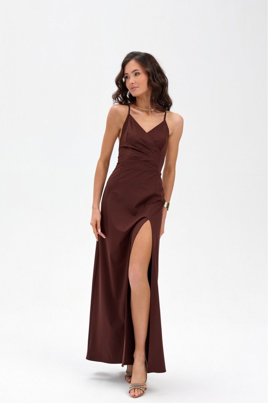 Maxi-Kleid Isadora in Braun