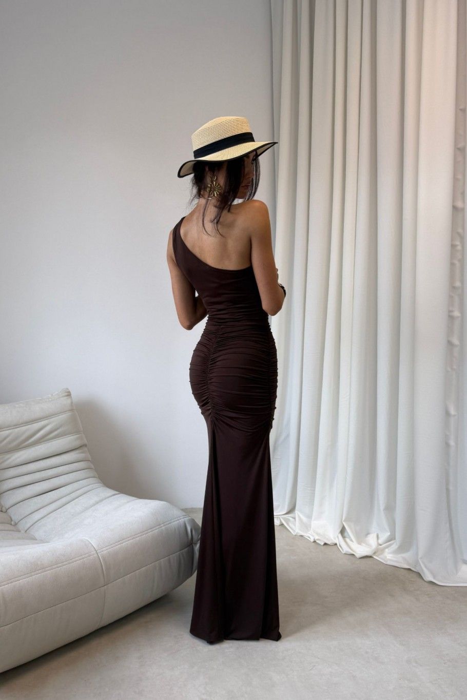 Maxikleid in Braun