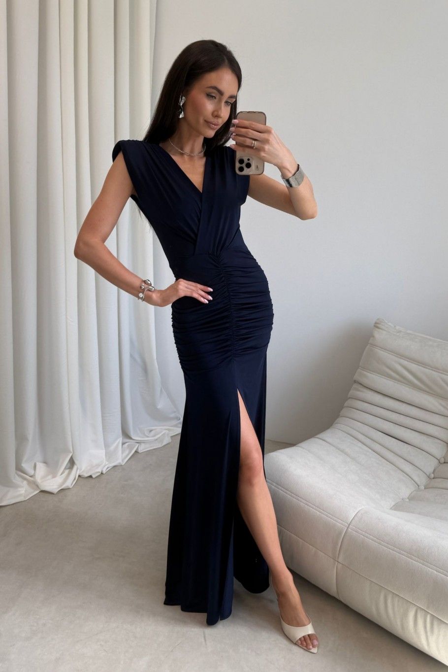 Maxikleid in Dunkelblau