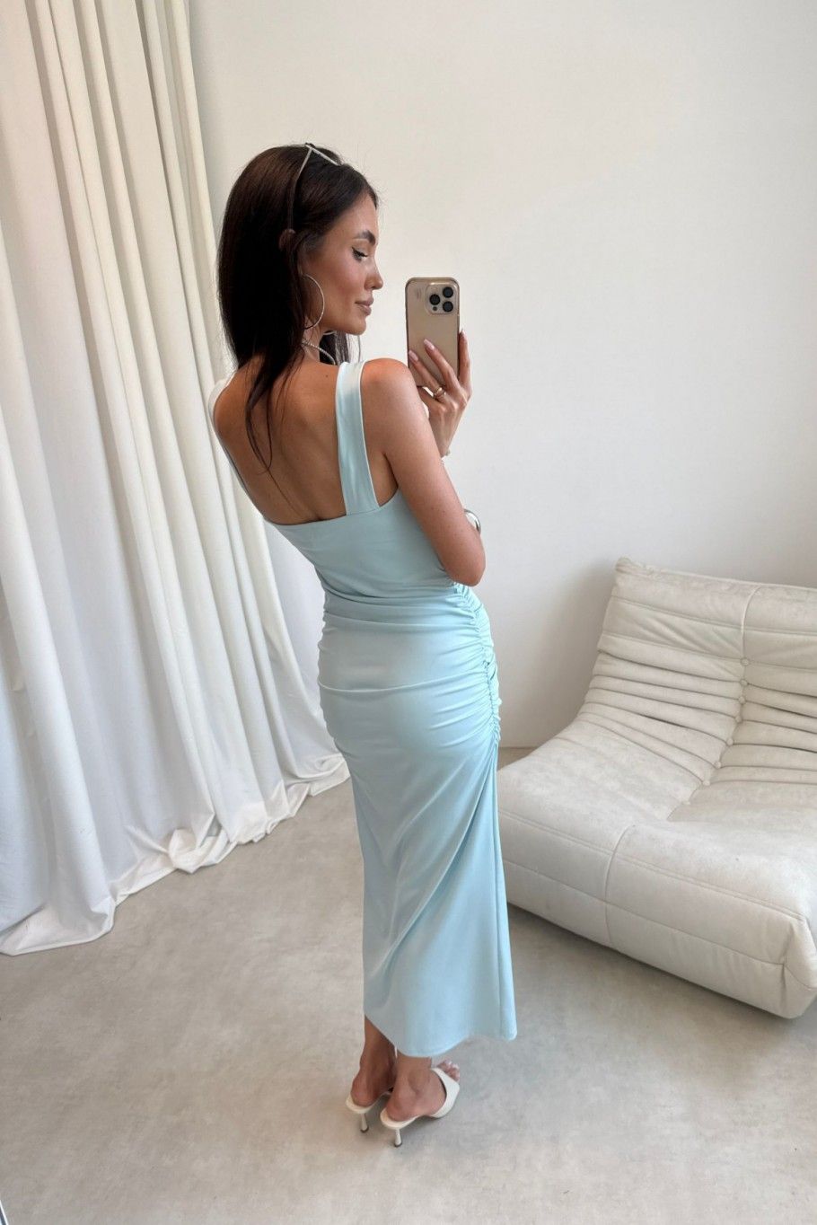 Midi-Kleid in Mintgrün