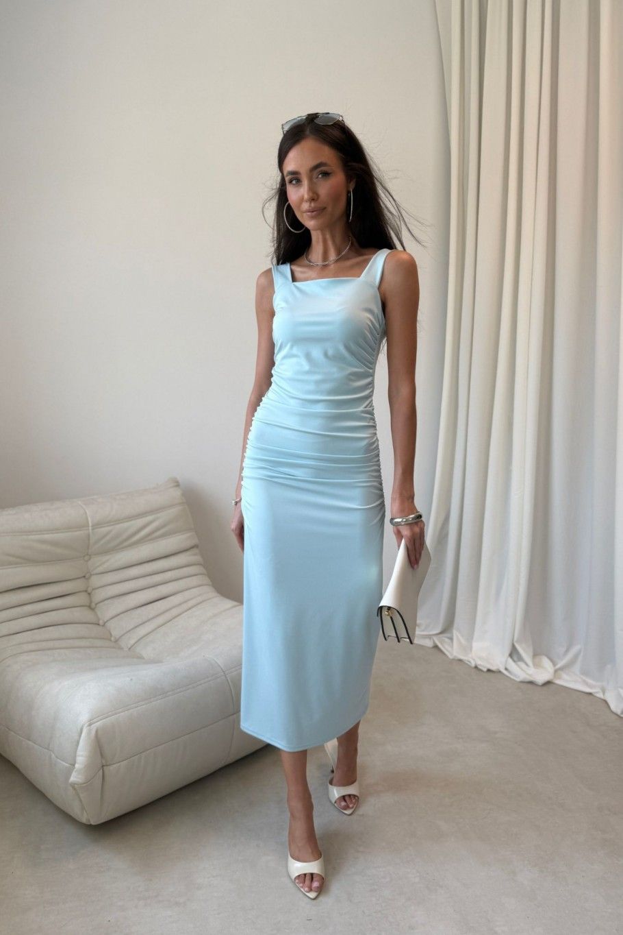 Midi-Kleid in Mintgrün