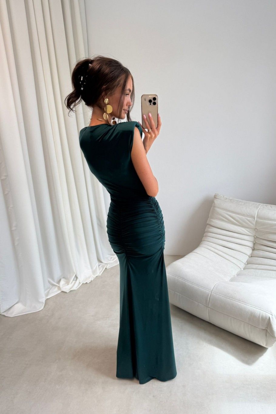 Noelia – Maxi-Kleid in Flaschengrün