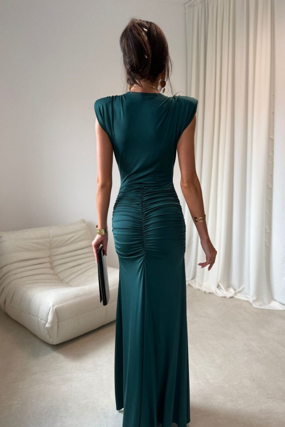 Noelia – Maxi-Kleid in Flaschengrün