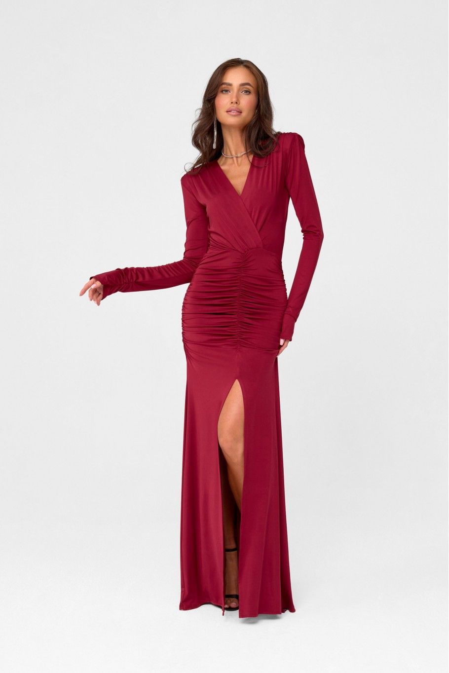 Maxikleid in Bordeaux
