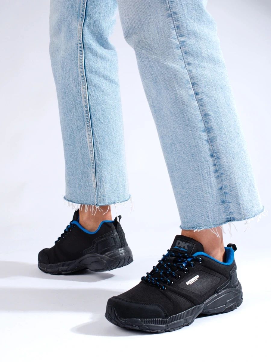Damen Trekking Schuhe DK Schwarz-Blau