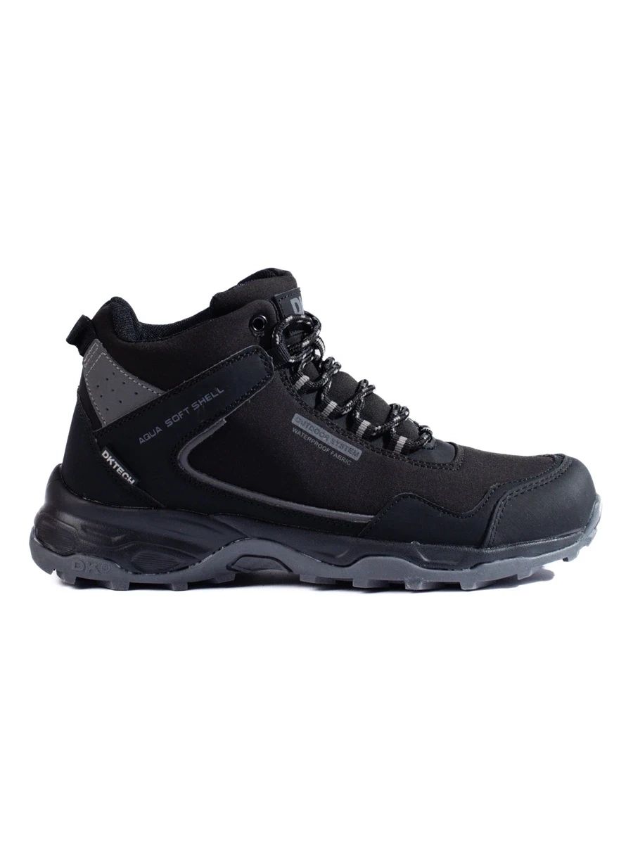 Hohe Damen Trekkingstiefel DK Softshell schwarz-grau