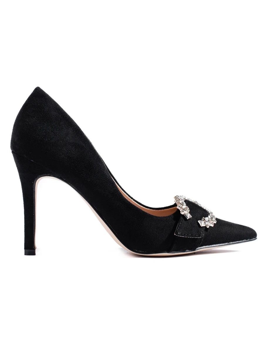 Elegante schwarze Pumps mit hohen Absätzen