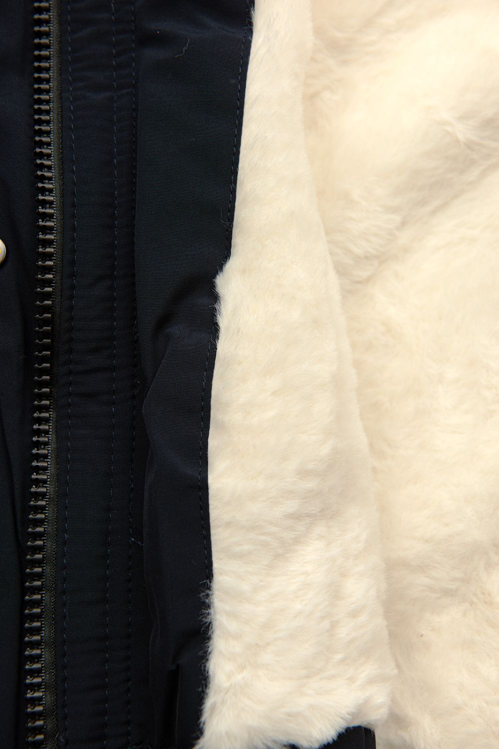 Winter Parkajacke Dunkelblau/Beige