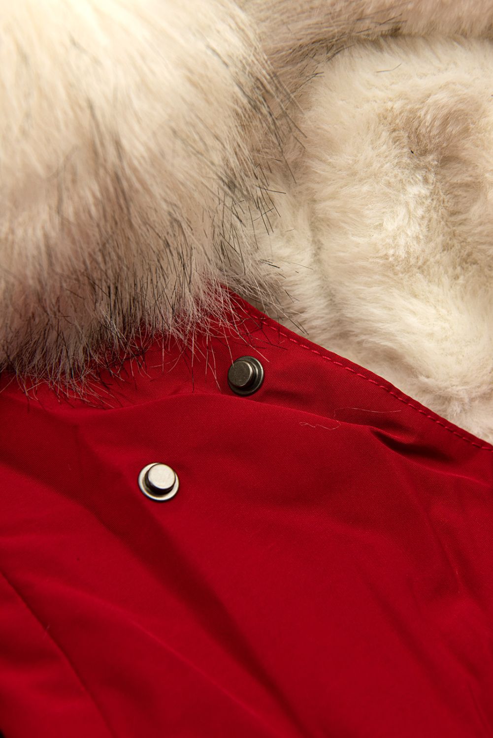 Parka mit warmem Futter Rot/Ecru