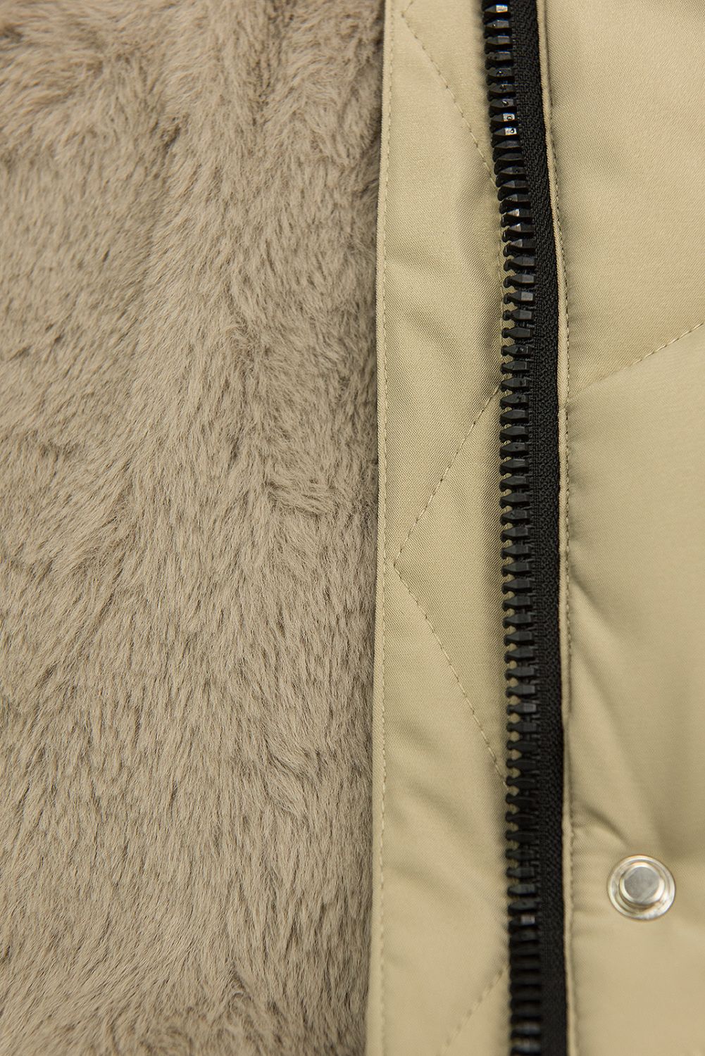 Mädchen Extra Warme Winterjacke Beige