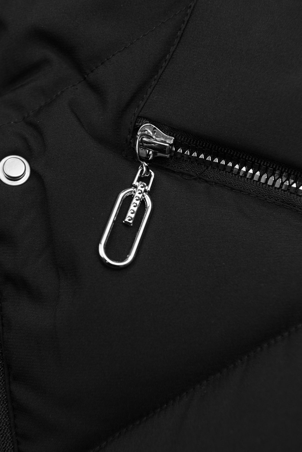 Mädchen Extra Warme Winterjacke Schwarz