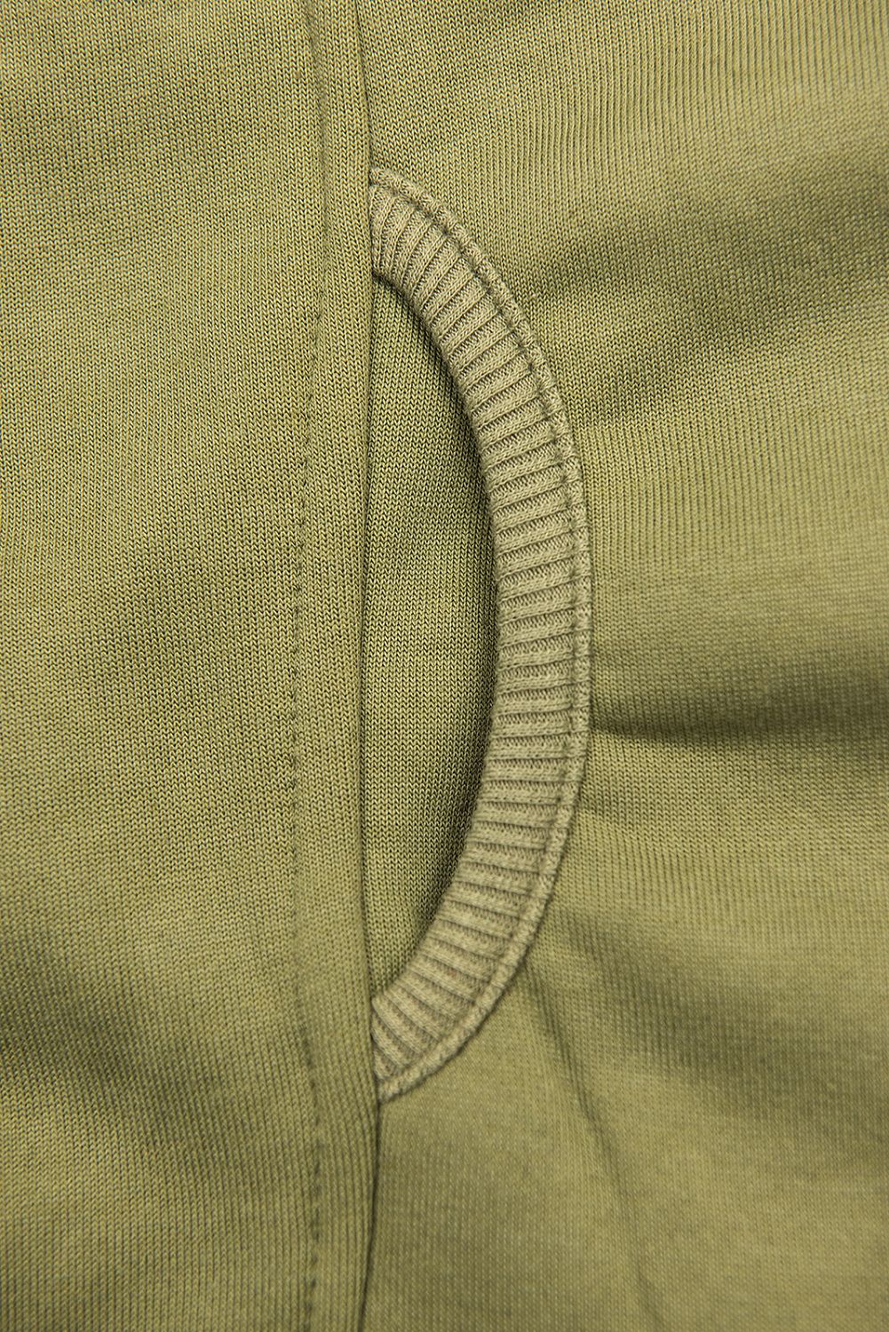 Kapuzensweatjacke in langer Form khaki