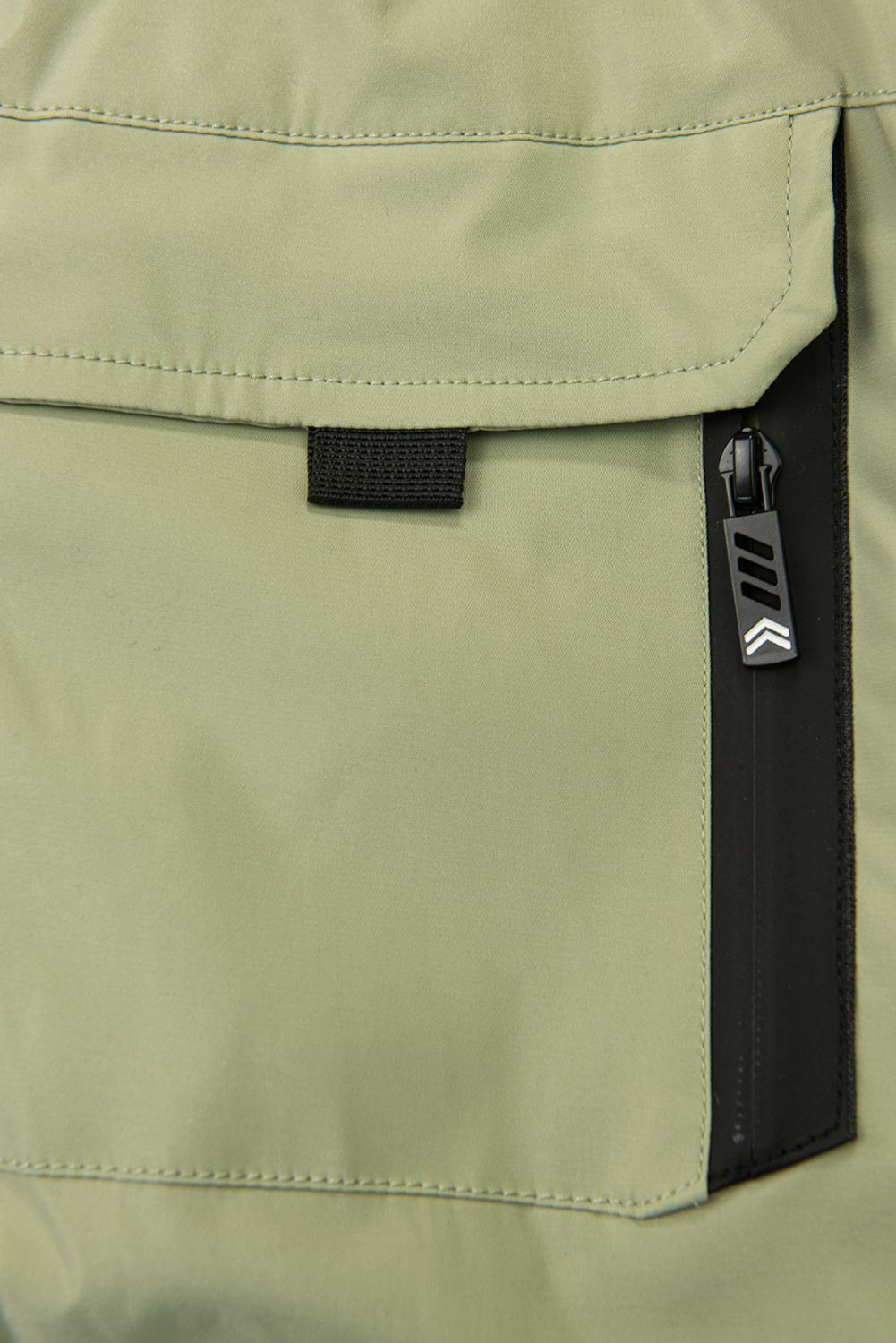 Jungen Winterjacke mit Kunstfell Pistaziengrün