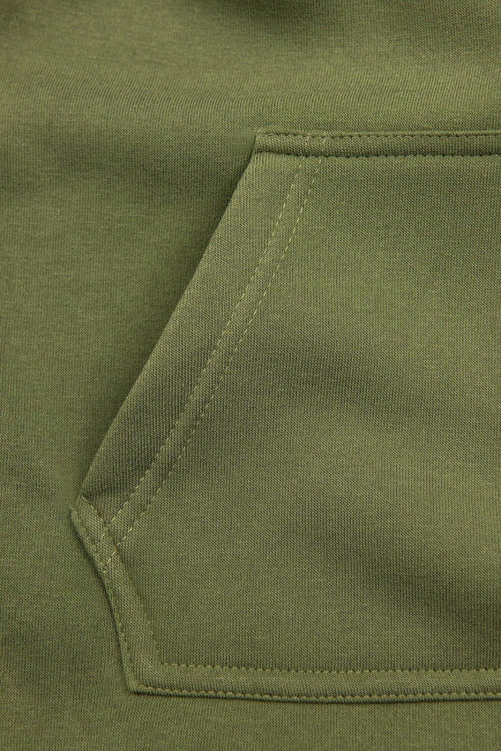 Verlängerte Sweatshirt/Sweatkleid mit Kapuze khaki
