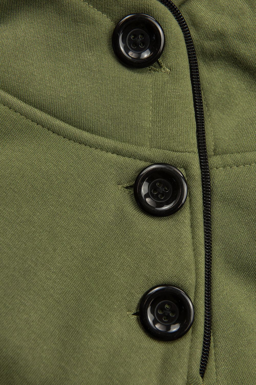 Verlängerte Sweatshirt/Sweatkleid mit Kapuze khaki