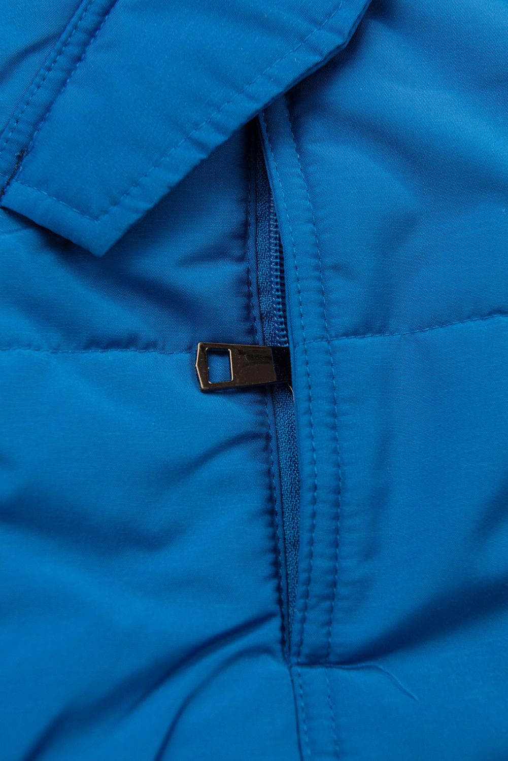 Winterjacke mit Teddy-Futter kobaltblau/grau