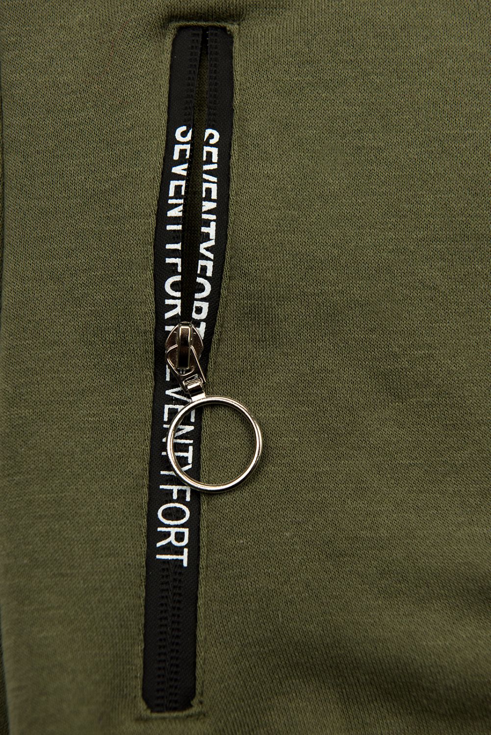 Sportliche Sweatjacke mit Frontzipper khaki