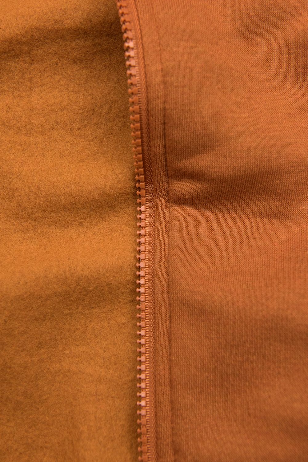 Sweatjacke - geblümtes Kapuzenfutter terakota