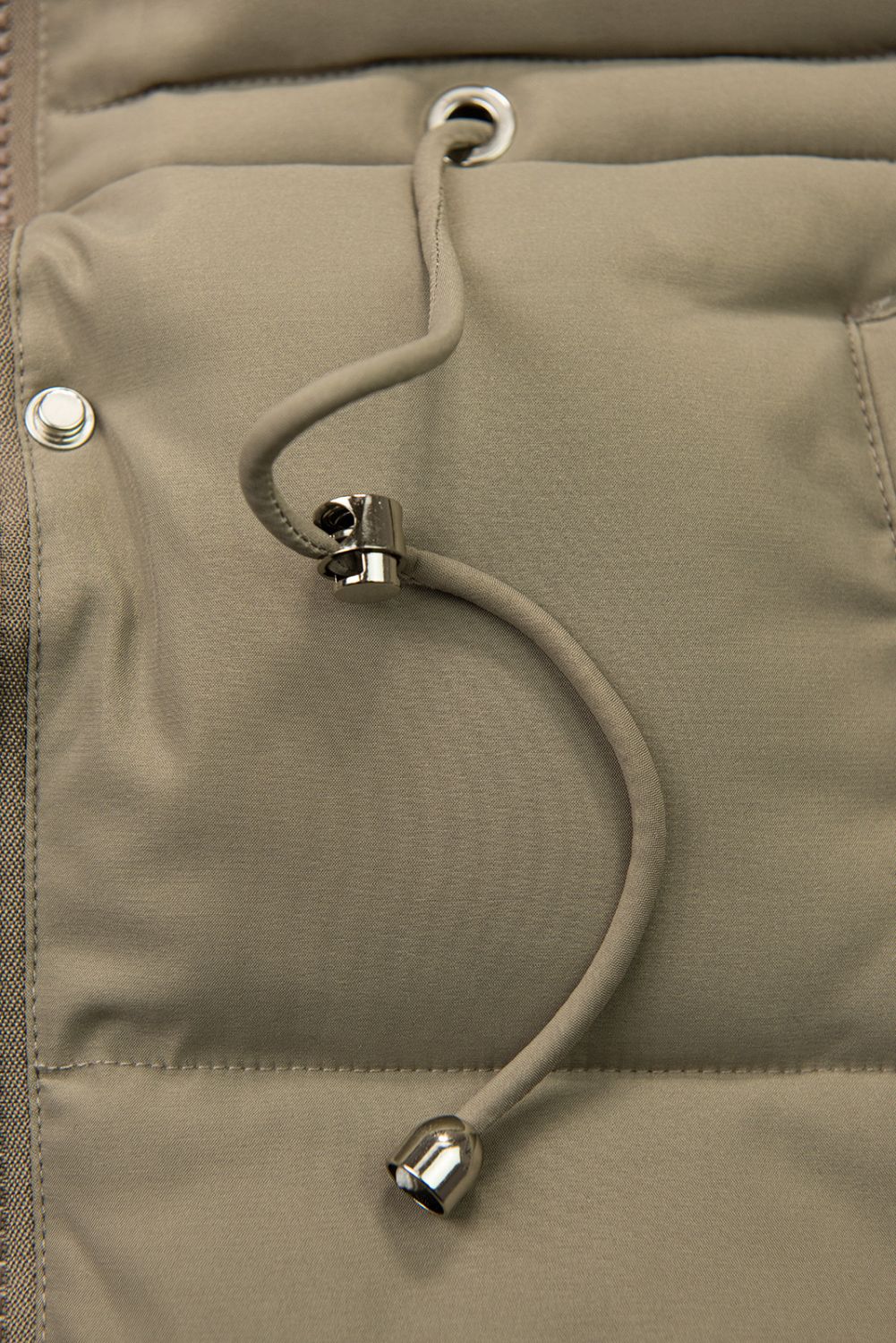 Damen-Winterjacke mit abnehmbarem Kunstfell Beige