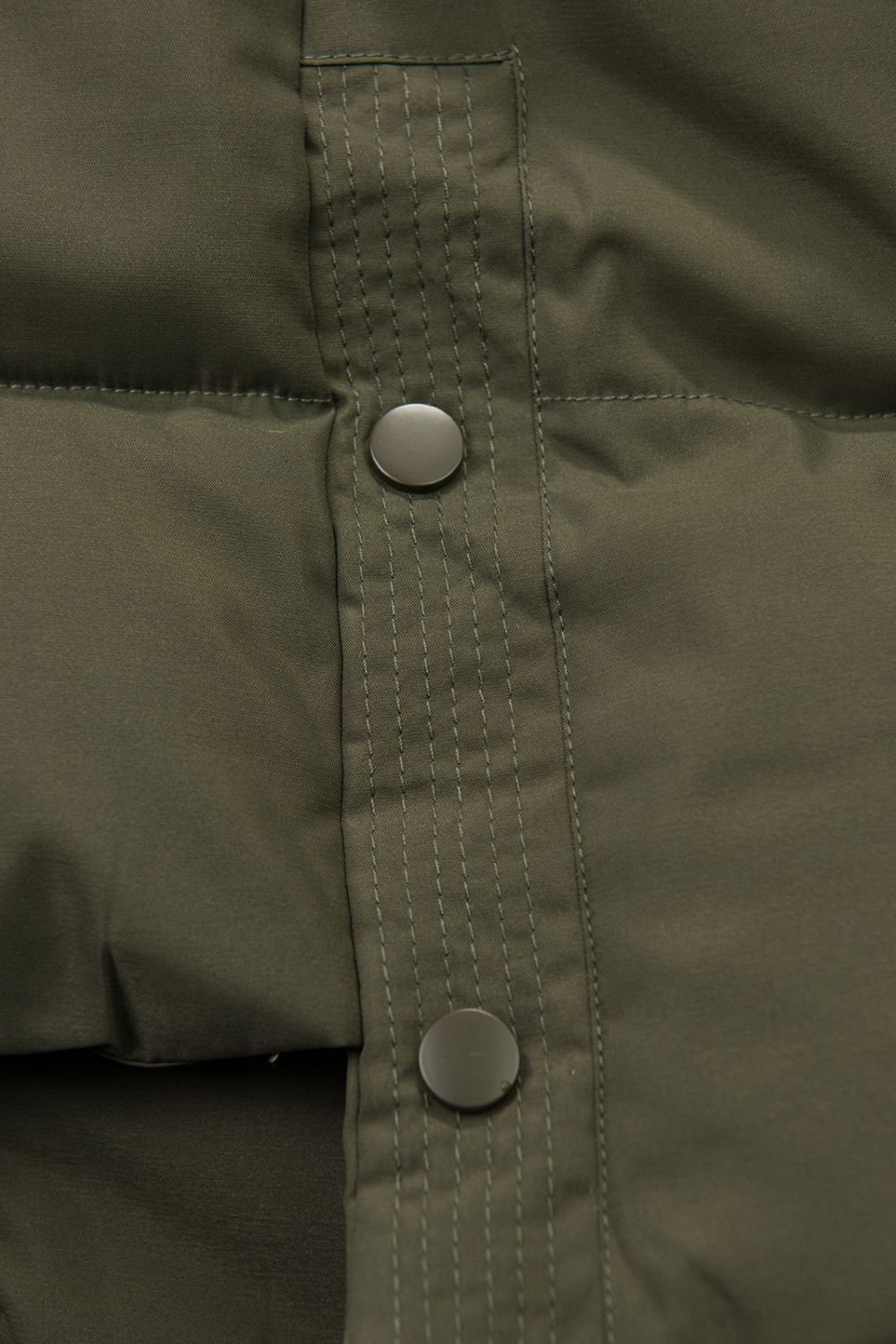 Damen-Winterjacke mit abnehmbarem Kunstfell Dunkelgrün