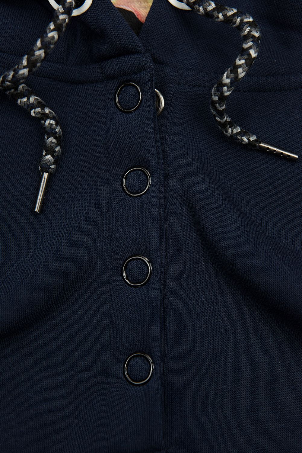 Sweatshirt/Sweatkleid mit Kapuze und Rippbündchen dunkelblau