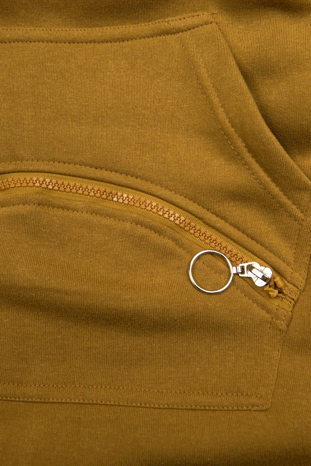 Verlängerte Sweatshirt/Sweatkleid mustard/schwarz