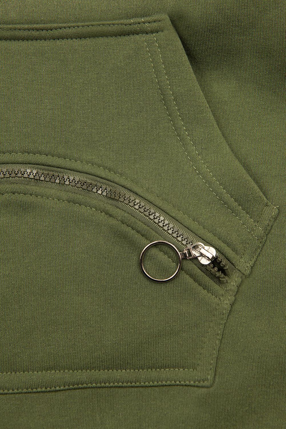 Verlängerte Sweatshirt/Sweatkleid khaki/grau