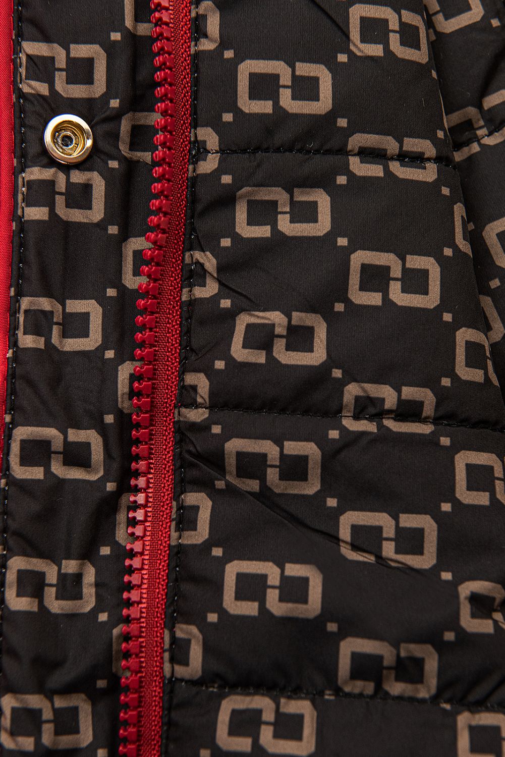 Frühlings-Wendeparka rot/schwarz