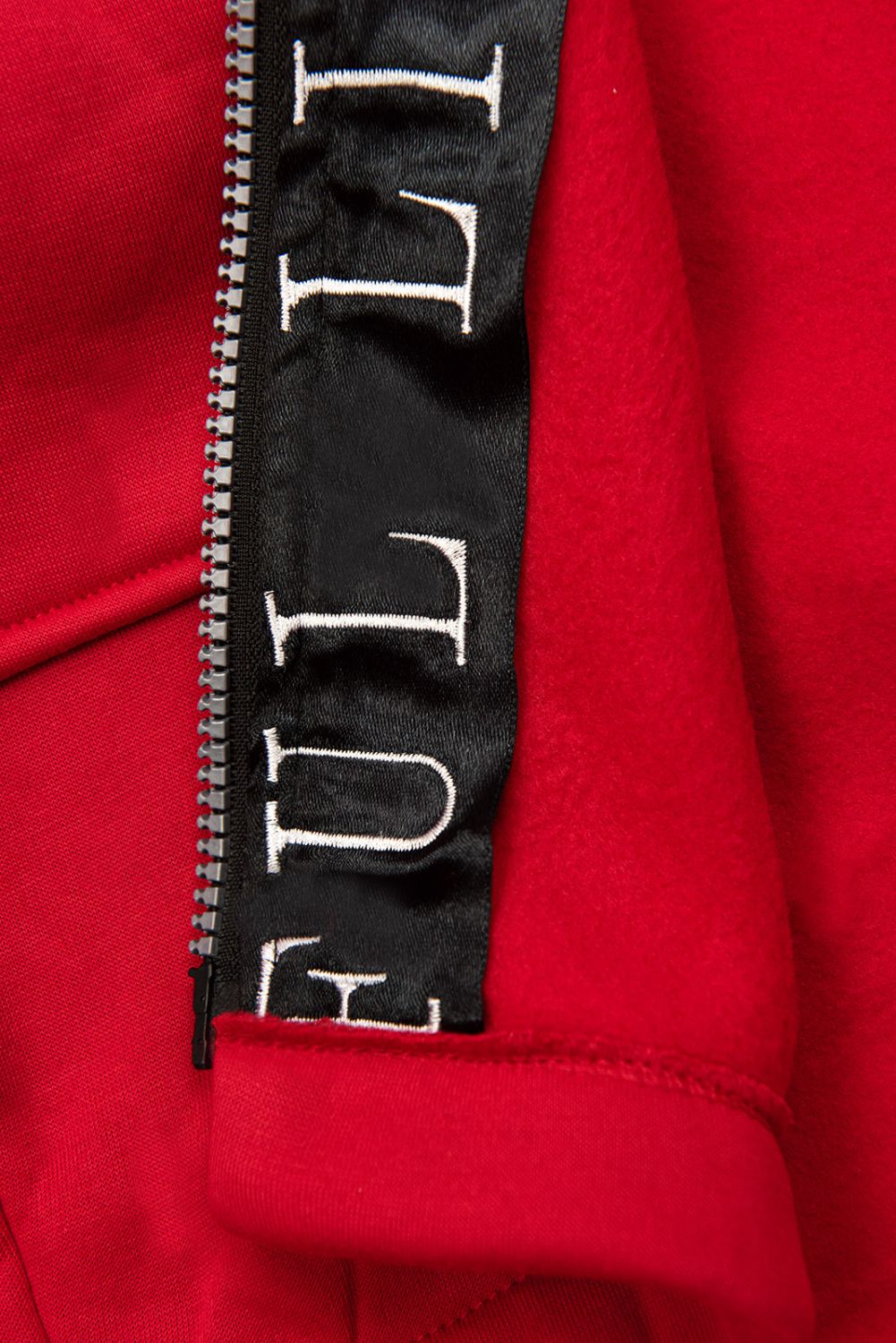 Sportliche lange Sweatjacke rot