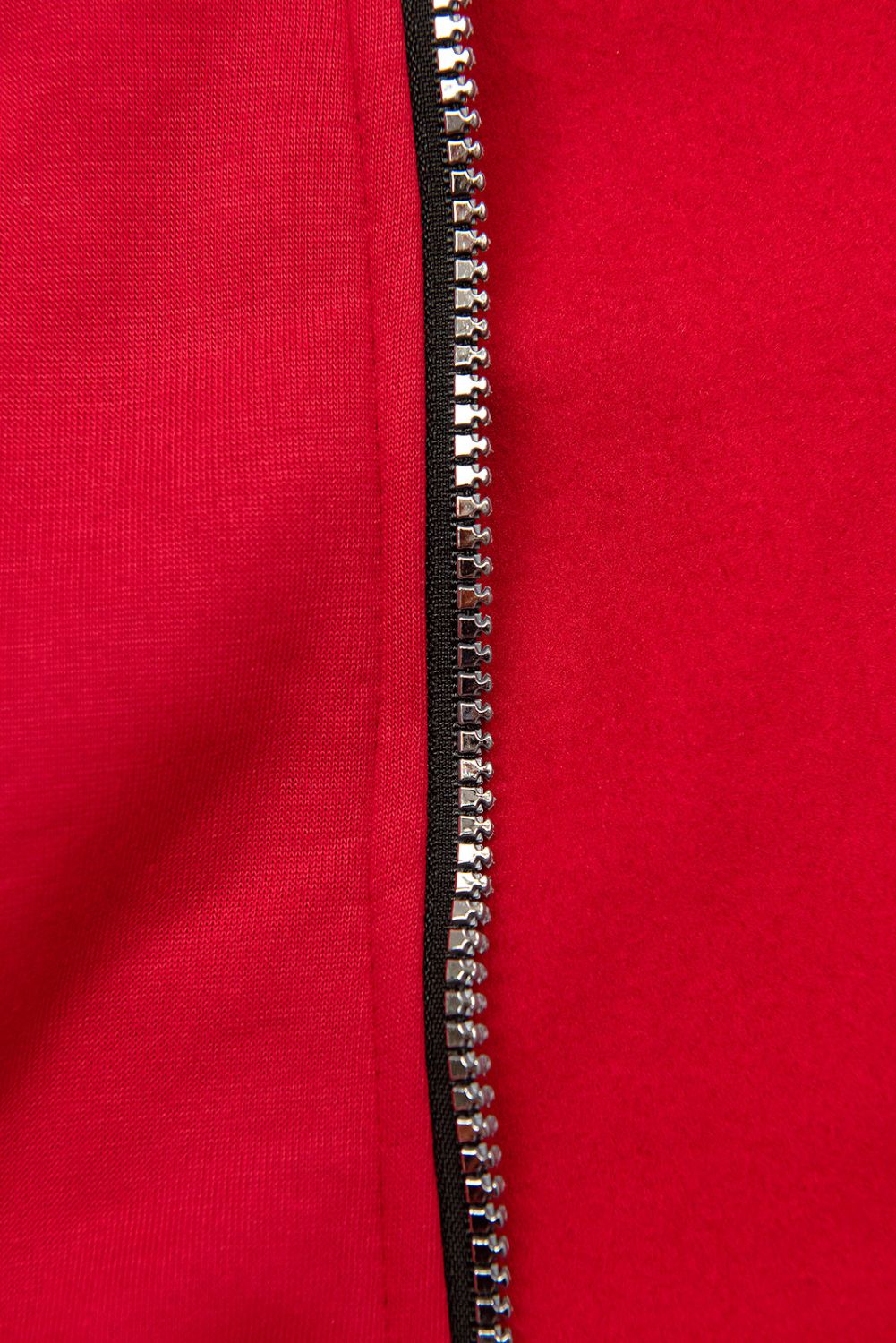 Sportliche lange Sweatjacke rot