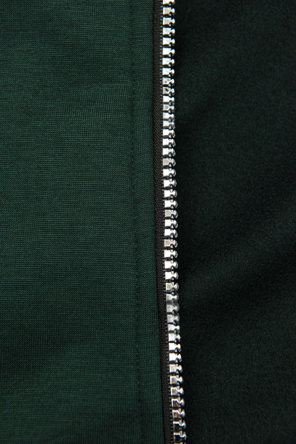 Sportliche lange Sweatjacke smaragdgrün