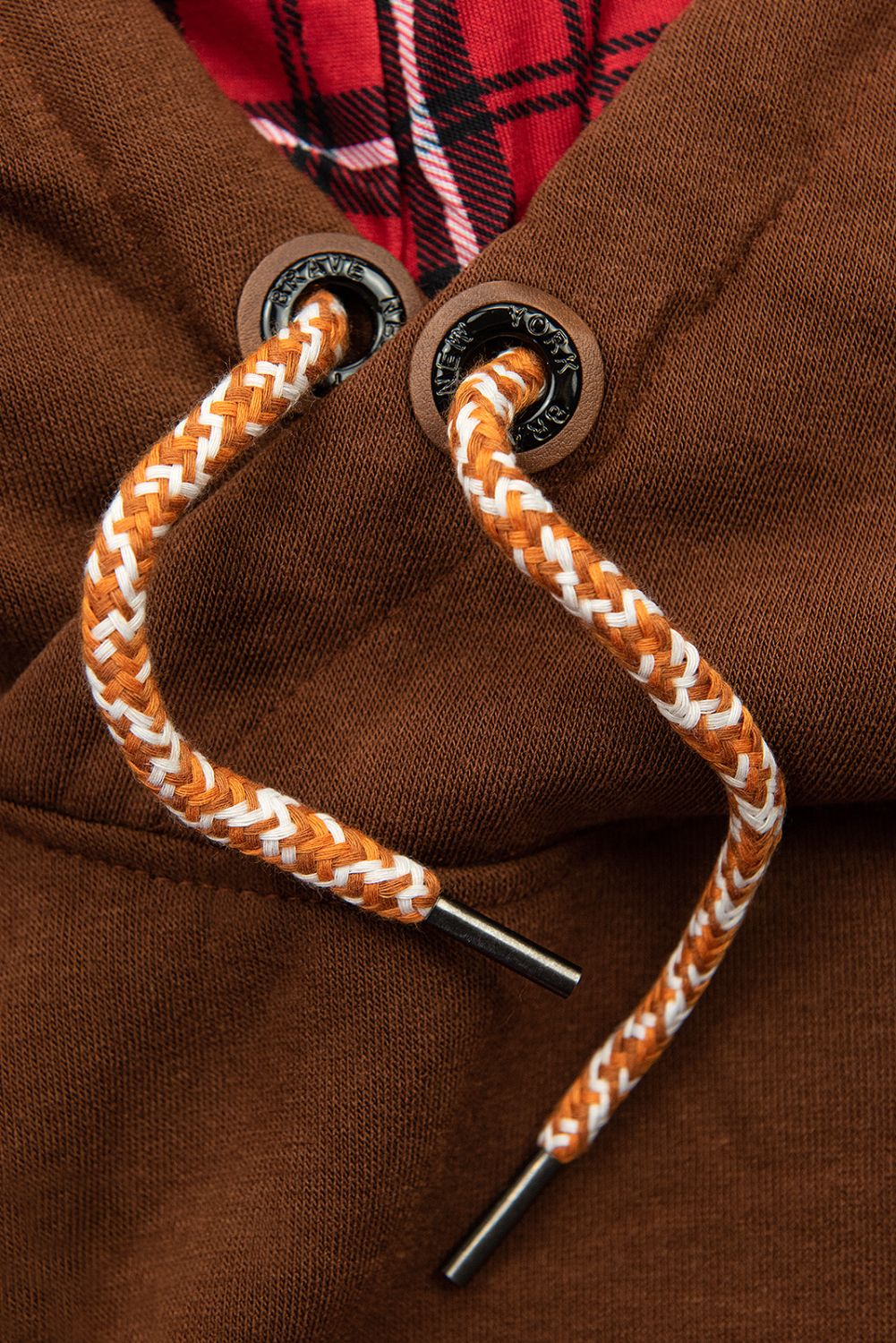 Sweatshirt/Sweatkleid mit Karomuster Braun