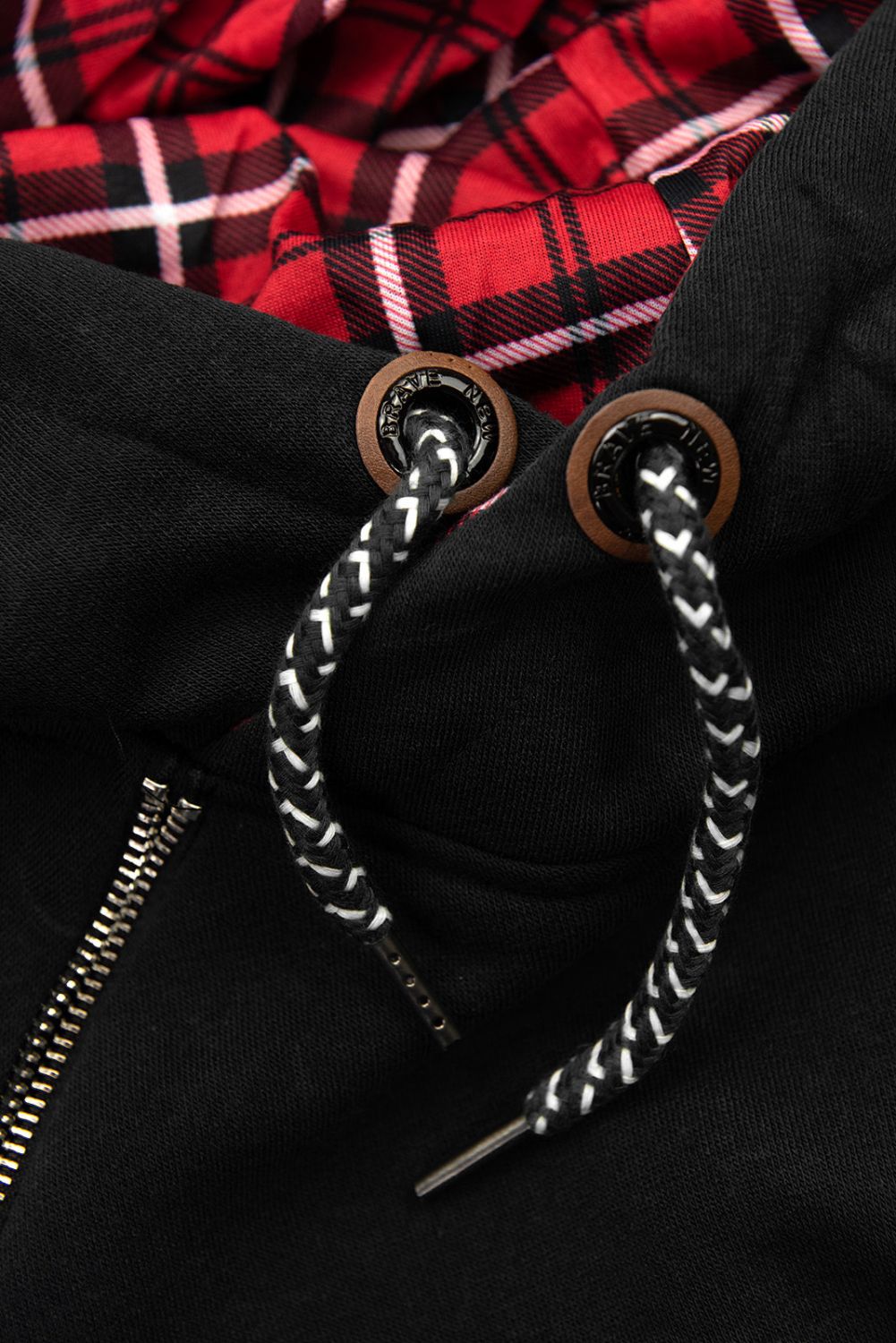 Sweatshirt/Sweatkleid mit Karomuster Schwarz