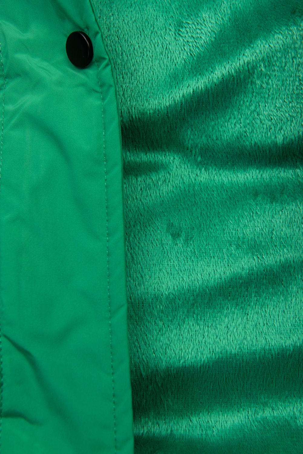 Lange Steppweste mit Kapuze Smaragdgrün