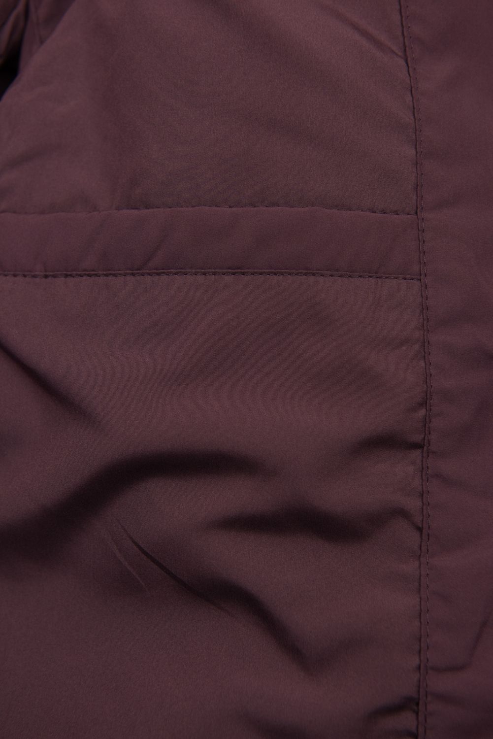 Damen-Steppjacke für den Winter mit Fell – Pflaumenviolett