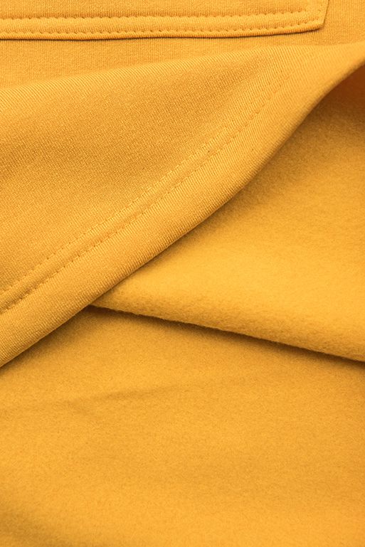 Verlängerte Sweatshirt/Sweatkleid mit Kapuze gelb