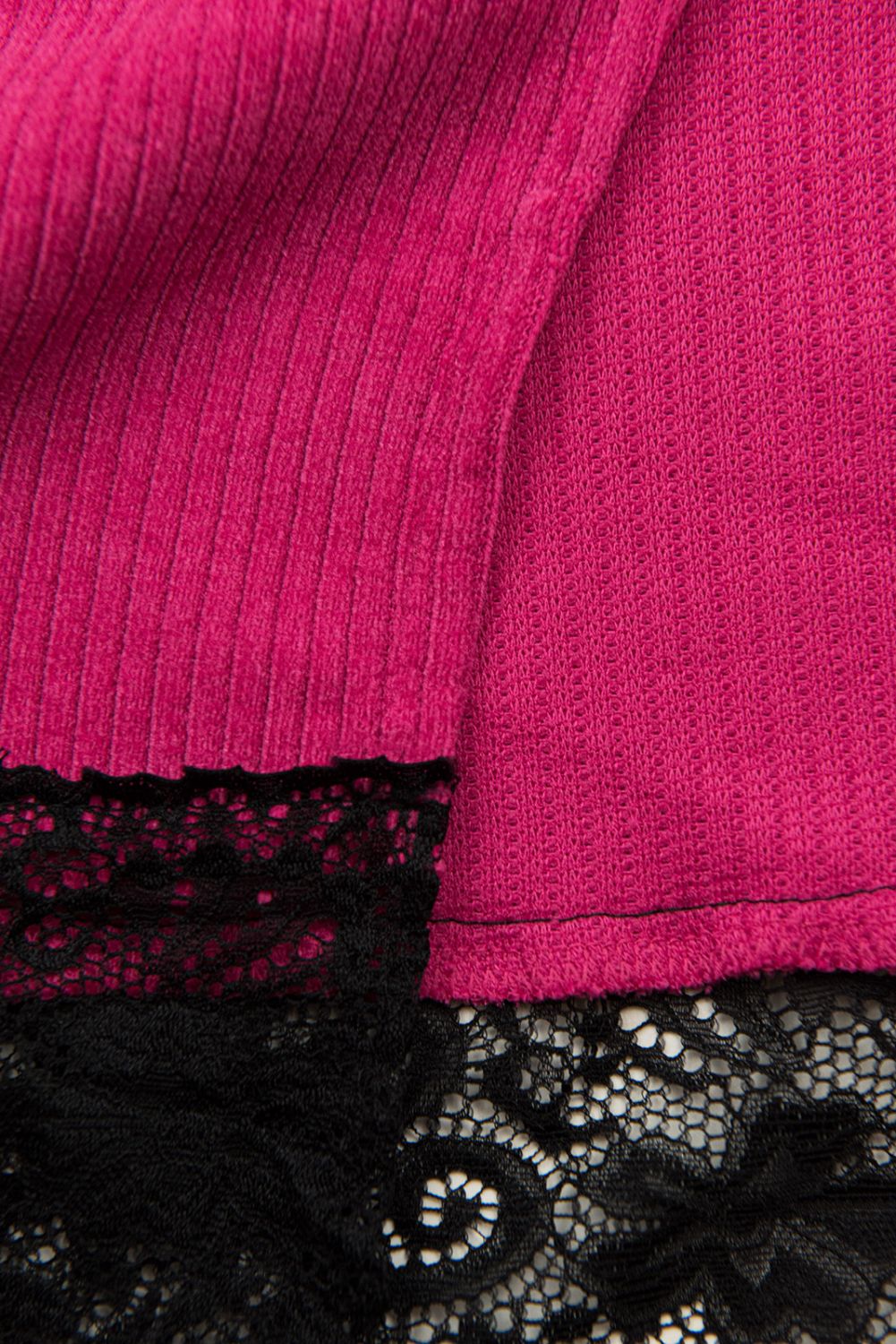 Midikleid mit Spitze Pink