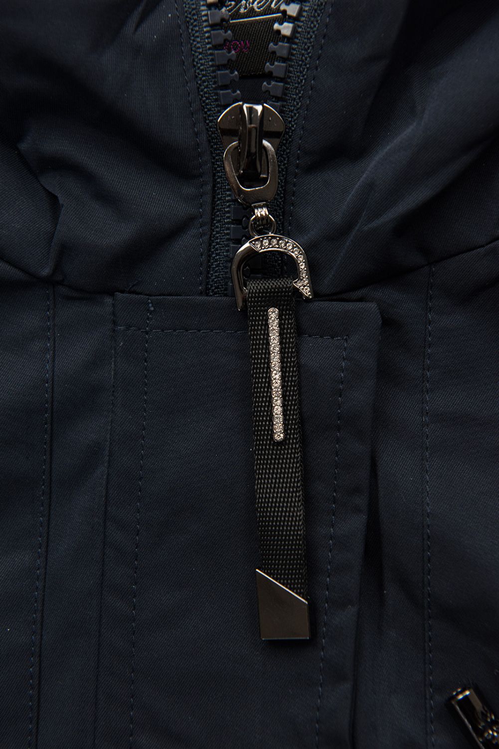 Trenchcoat mit karierter Kapuze Dunkelblau
