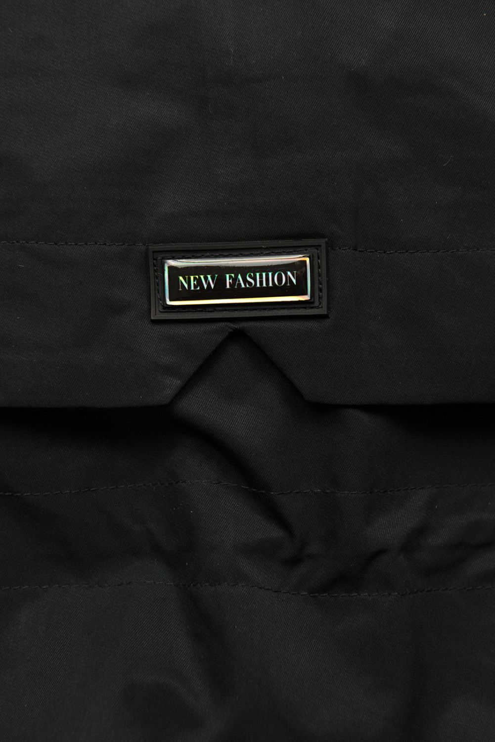 Trenchcoat mit karierter Kapuze Schwarz