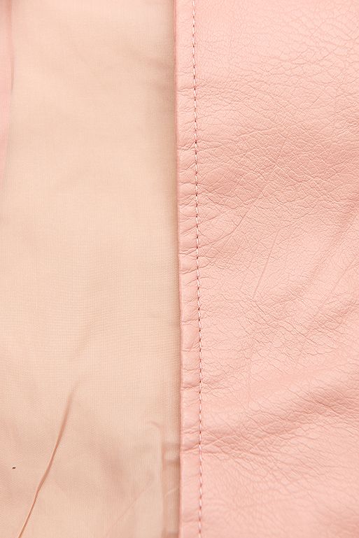 Lederimitatjacke im Biker-Look rosa