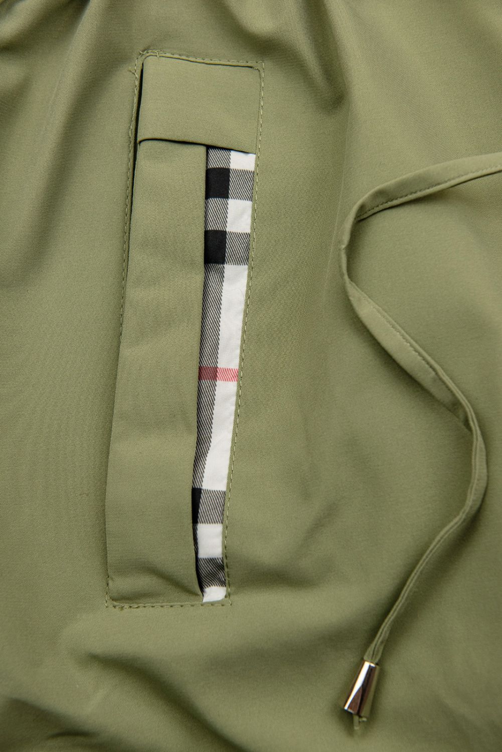 Trenchcoat mit Karo-Details Khaki