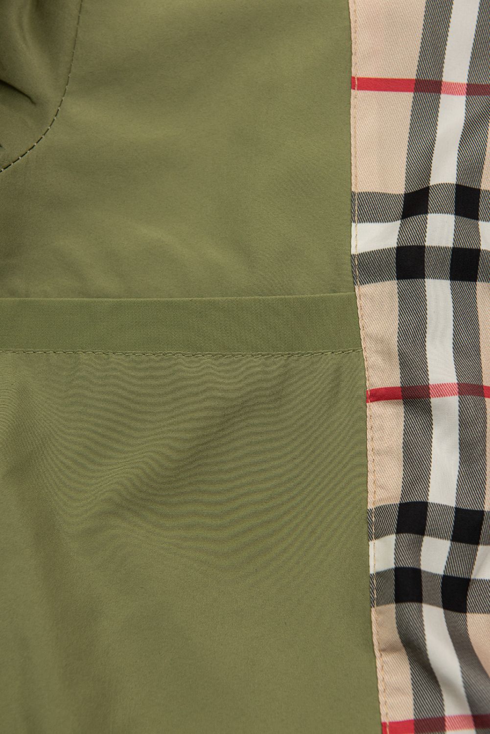 Trenchcoat mit Karo-Details Khaki