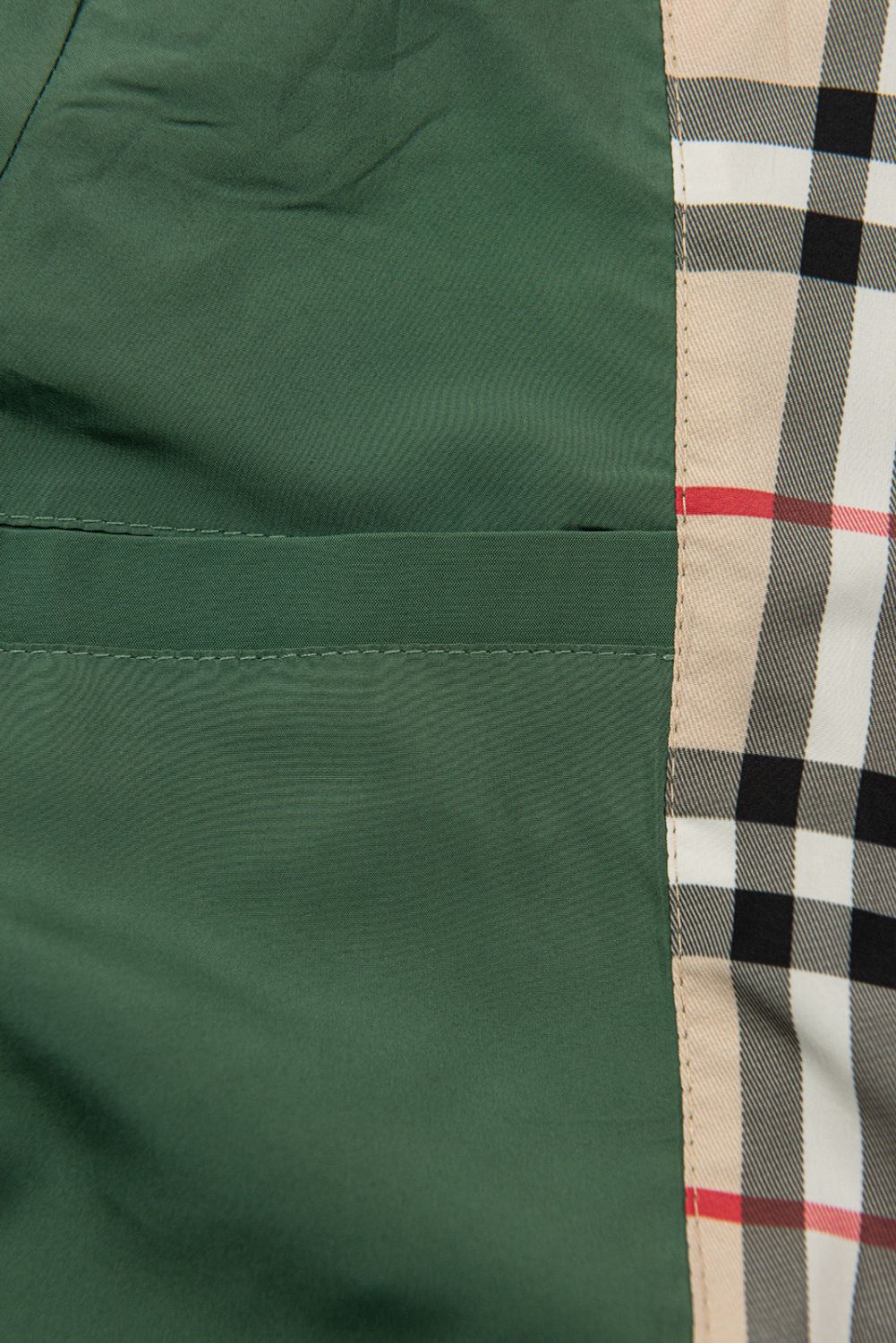Trenchcoat mit Karo-Details Grün
