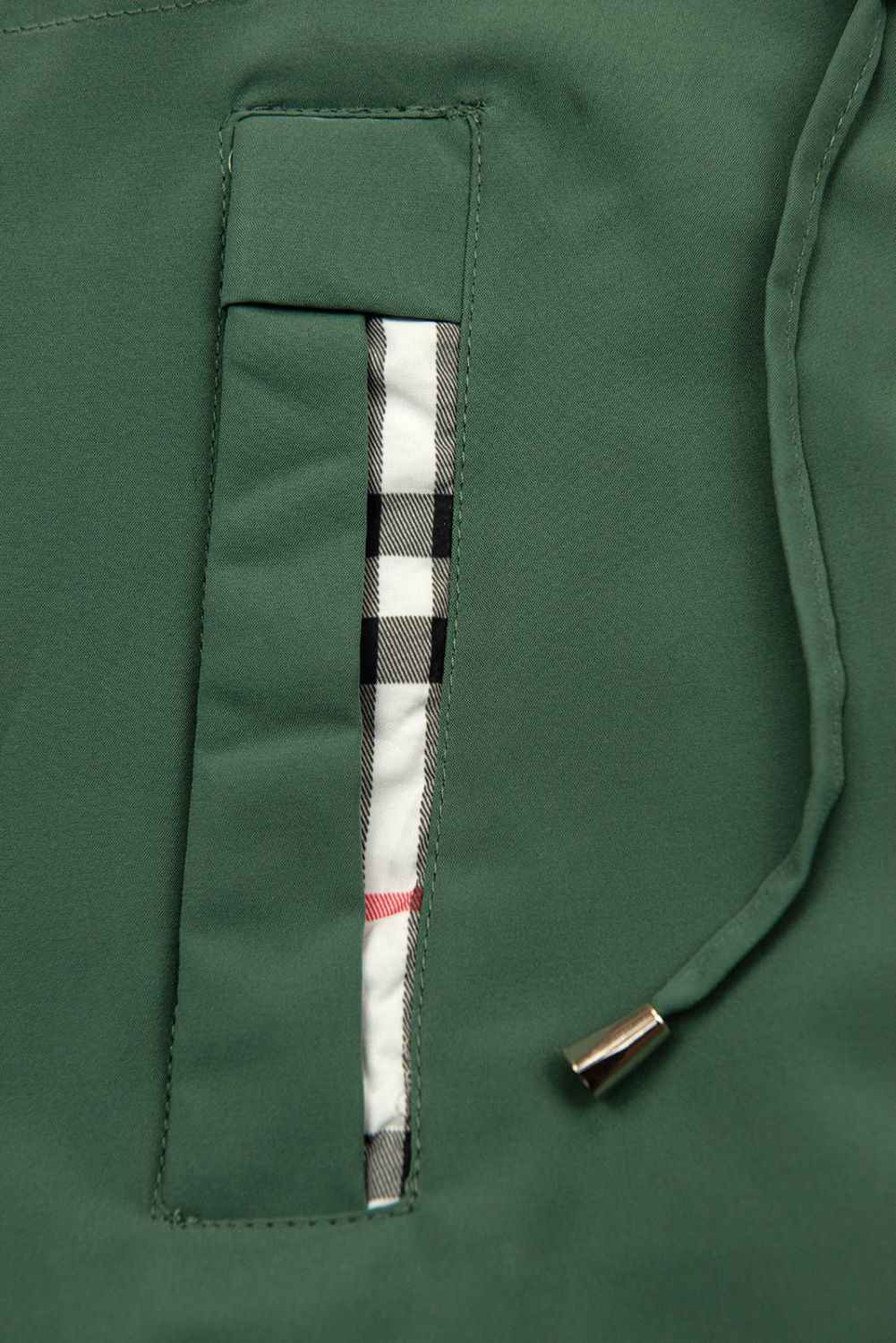 Trenchcoat mit Karo-Details Grün